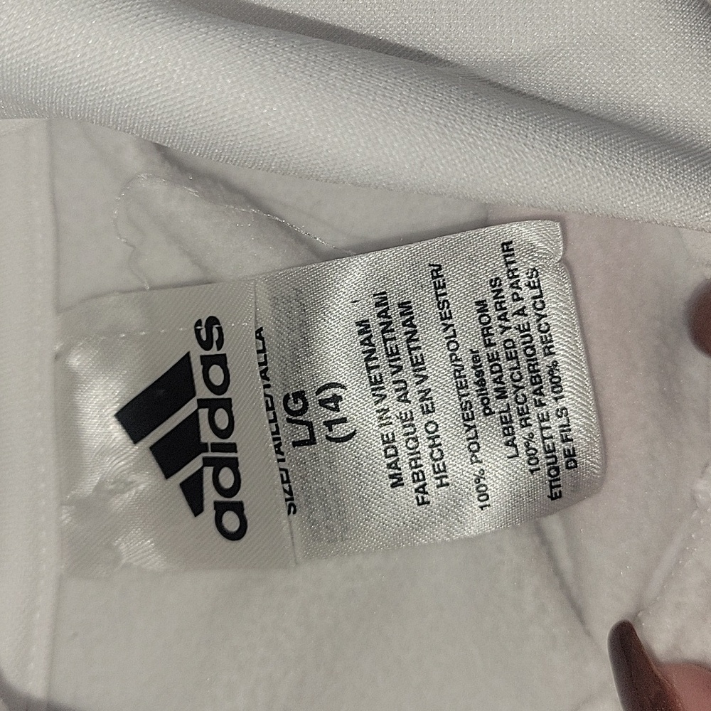 Adidas Kids Hoodie with Multicolor Logo Like New Worn Once - Picture 4 of 5